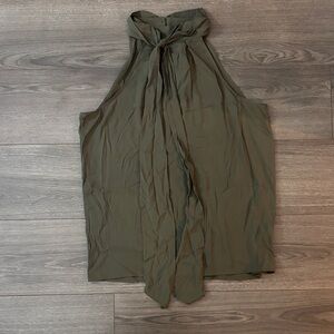 Calvin Klein Olive Green Halter Blouse